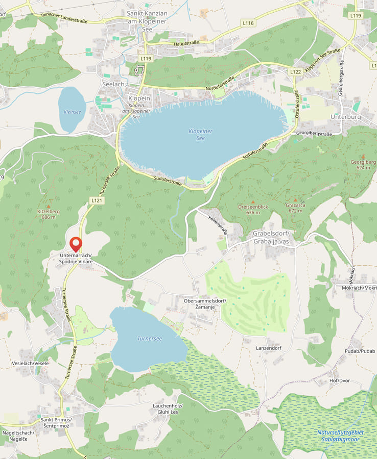 Openstreetmap Karte von Südkärnten – Klopeiner See