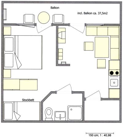 Grundriss der Ferienwohnungen 3 Skant 