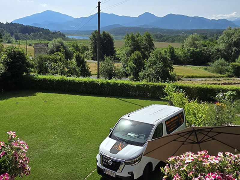 Aussicht vom Balkon von der Ferienwohnung 2 Skant Turnersee