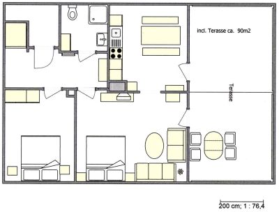 Grundriss der Ferienwohnungen 1 Skant 