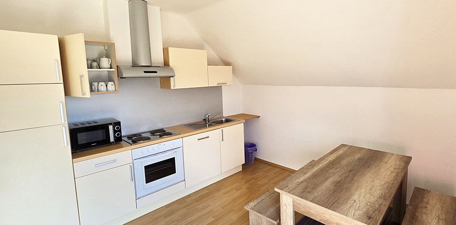 Küche in der Ferienwohnung 1 Skant Turnersee