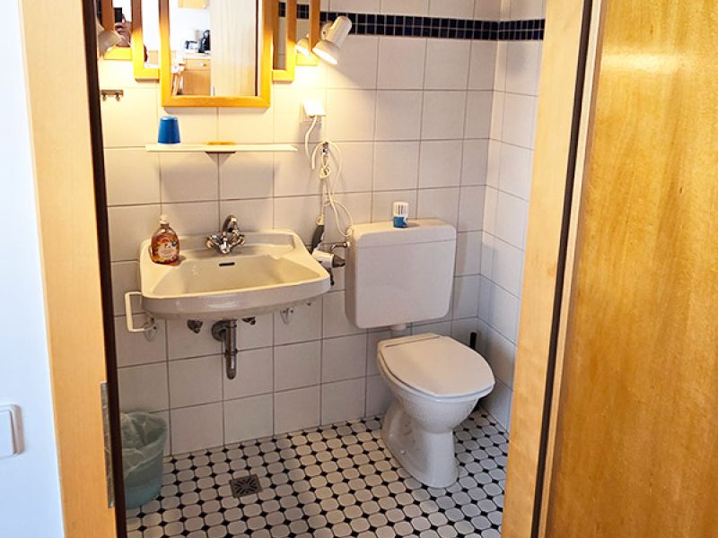 Badezimmer mit WC in der Ferienwohnung 2 